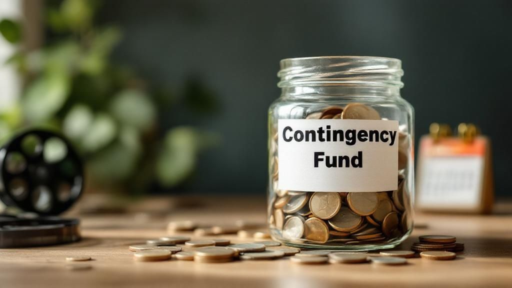 Pound sterling notes being counted for film budgeting