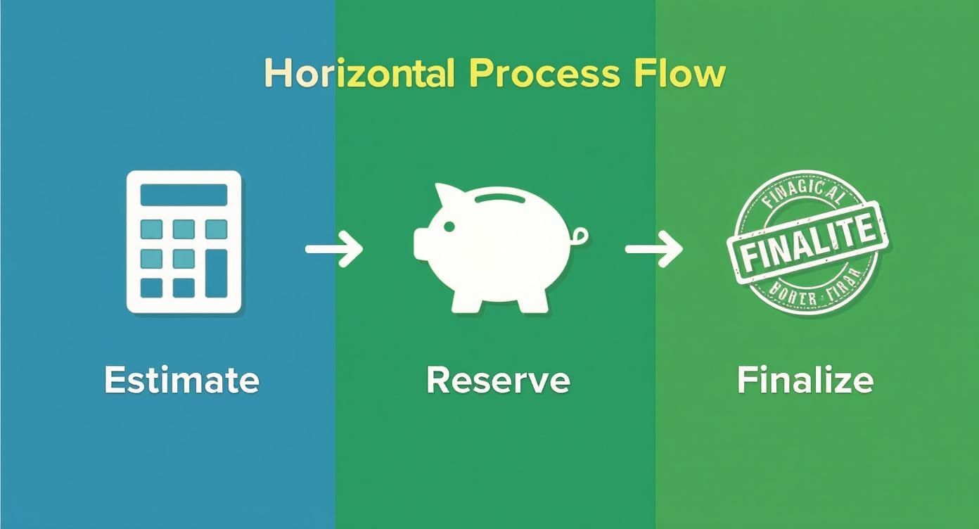 Infographic about financial management of a project