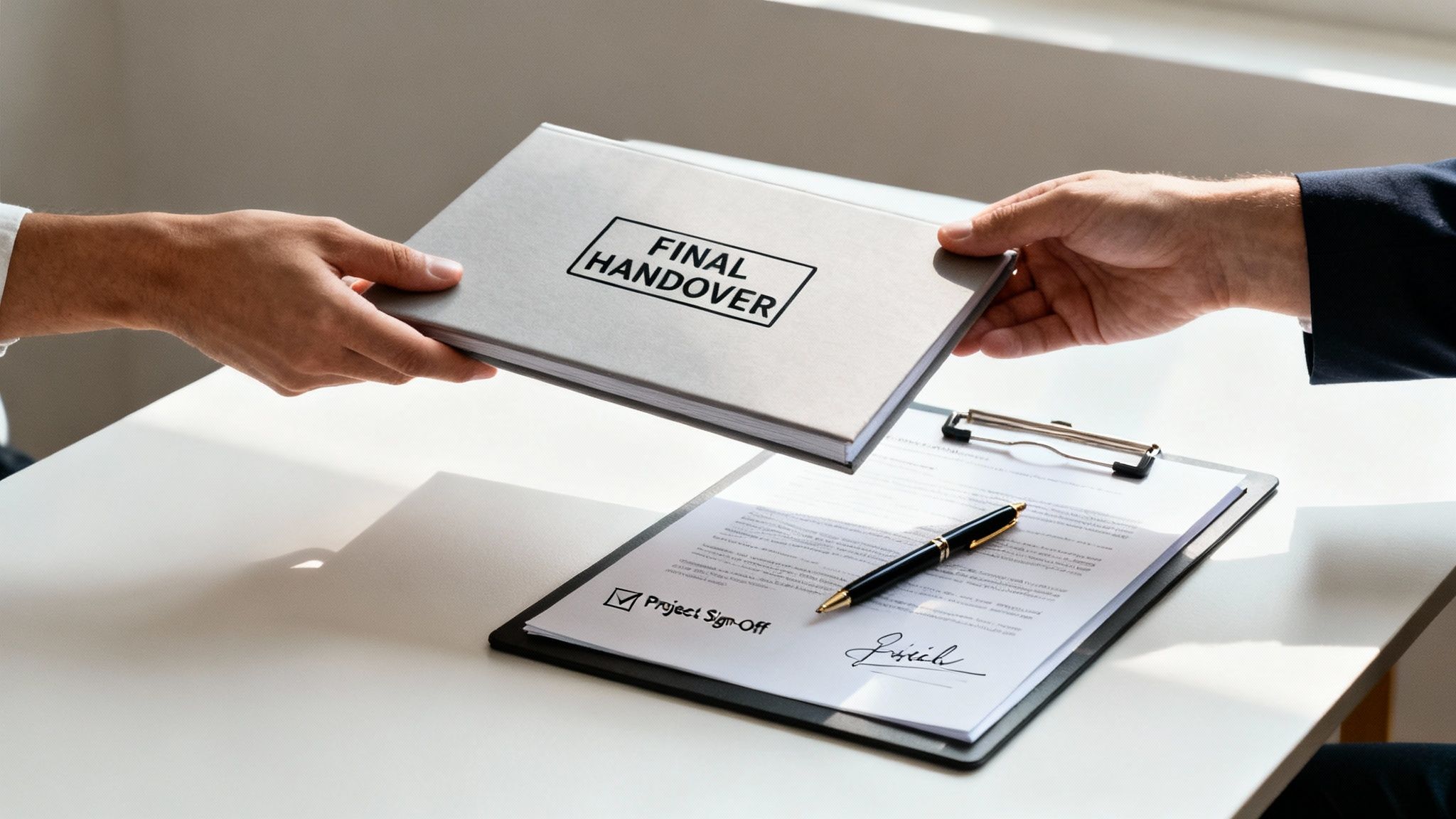 A team collaborating around a desk with monitors showing graphs and progress charts, representing the execution and monitoring phase.