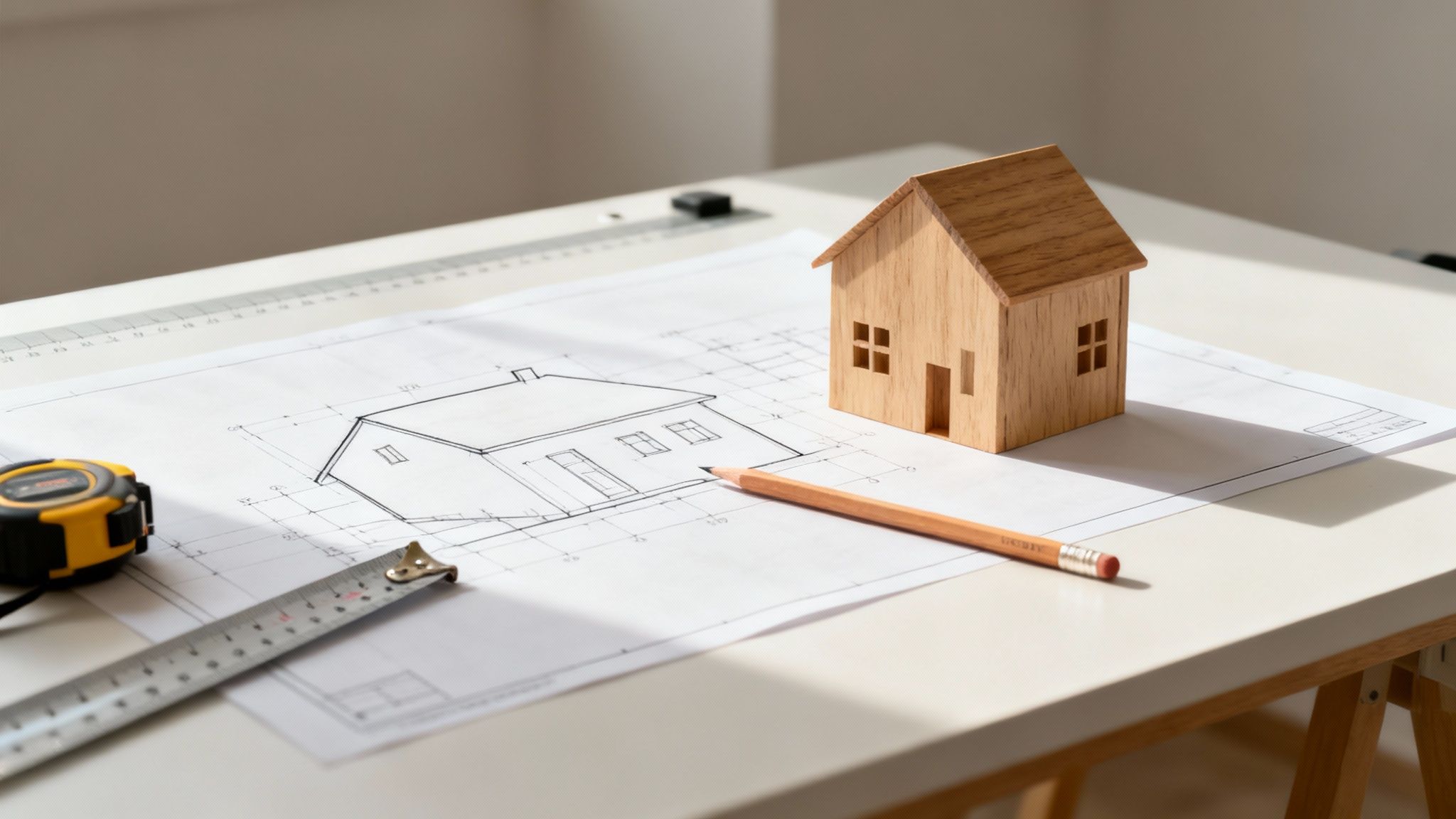 A team collaborating around a table with sticky notes, illustrating project planning.