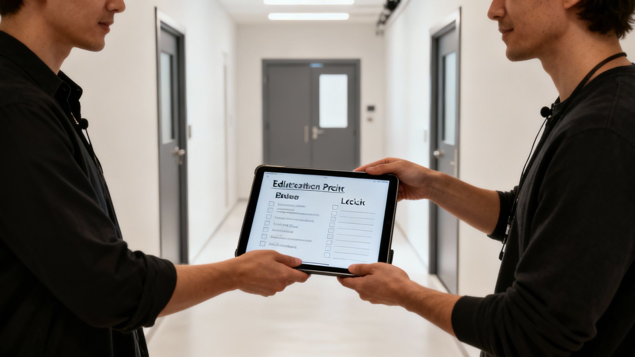 A team having a productive discussion in a modern office setting, representing clear communication.