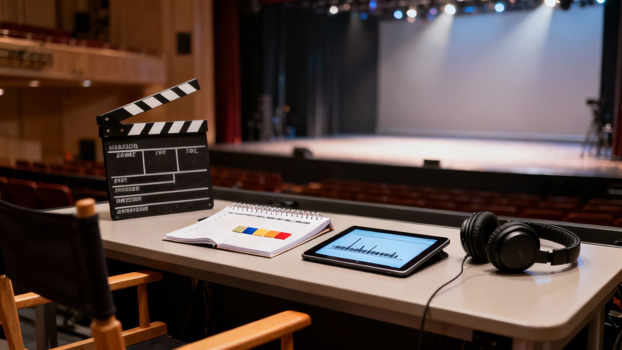 A media production team collaborating in a modern studio, illustrating effective resource scheduling in action.