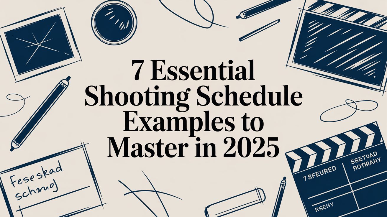 Discover 7 expert shooting schedule examples. Learn how to adapt them for post-production and streamline your workflow with Gantt views and resource planning.