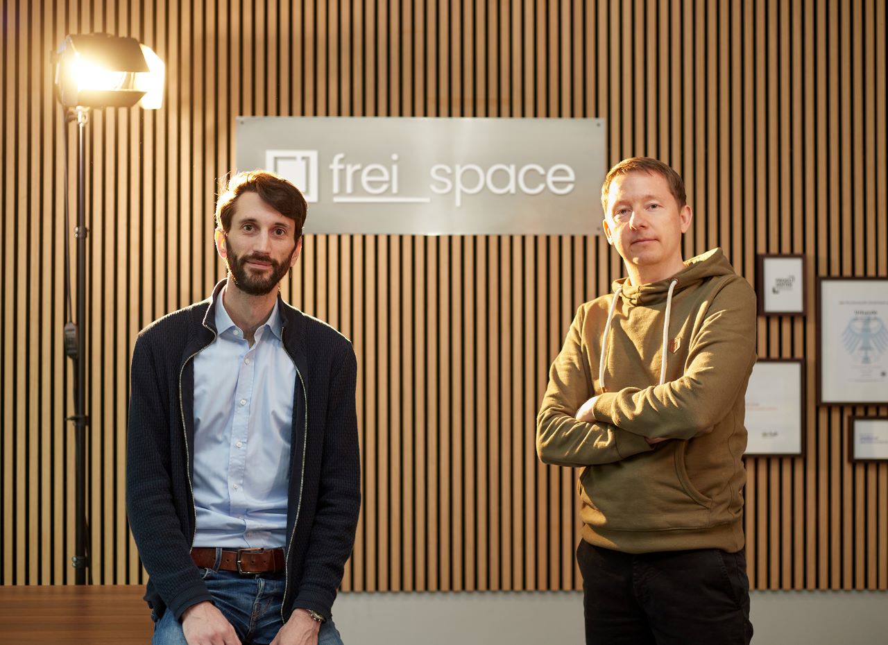Photo of Leonardo Re and Alexander Hirschfeld at the freispace HQ